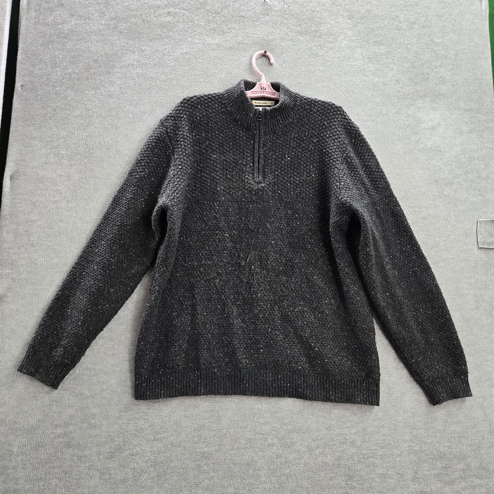 Marine Layer Men Sweatshirt L Charcoal Long Sleeve Bci Cotton Polyester